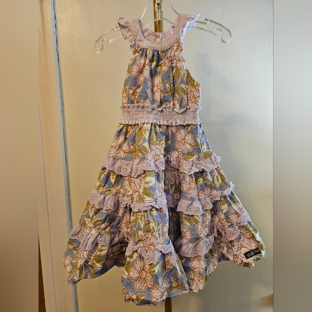 Matilda Jane Lavender Floral Dress With Out Back Sz 2 - Picture 3 of 6